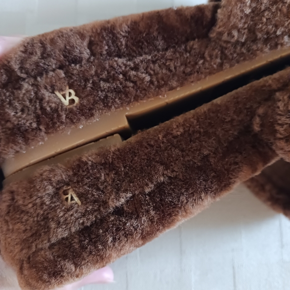 Veronica Beard Desiree Genuine Shearling Slides Sandals - Picture 6 of 9